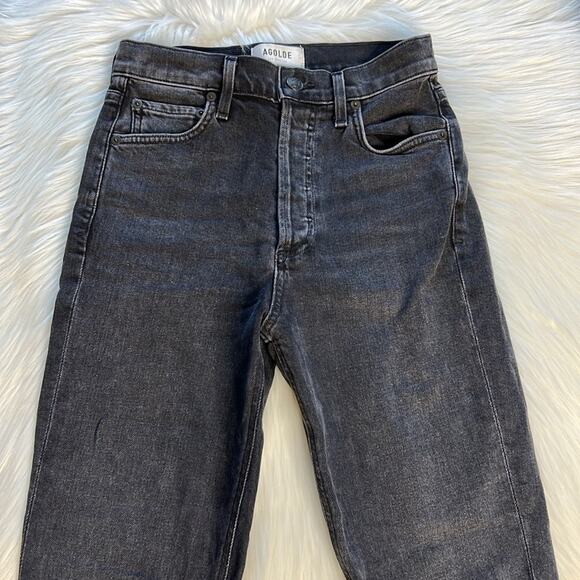 Agolde Black High Rise Nico Slim Jeans - Picture 3 of 10